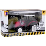 JOKO Veľký Traktor 33cm s pohyblicým ramenom a lyžicou a Veľkými kolesami, červený