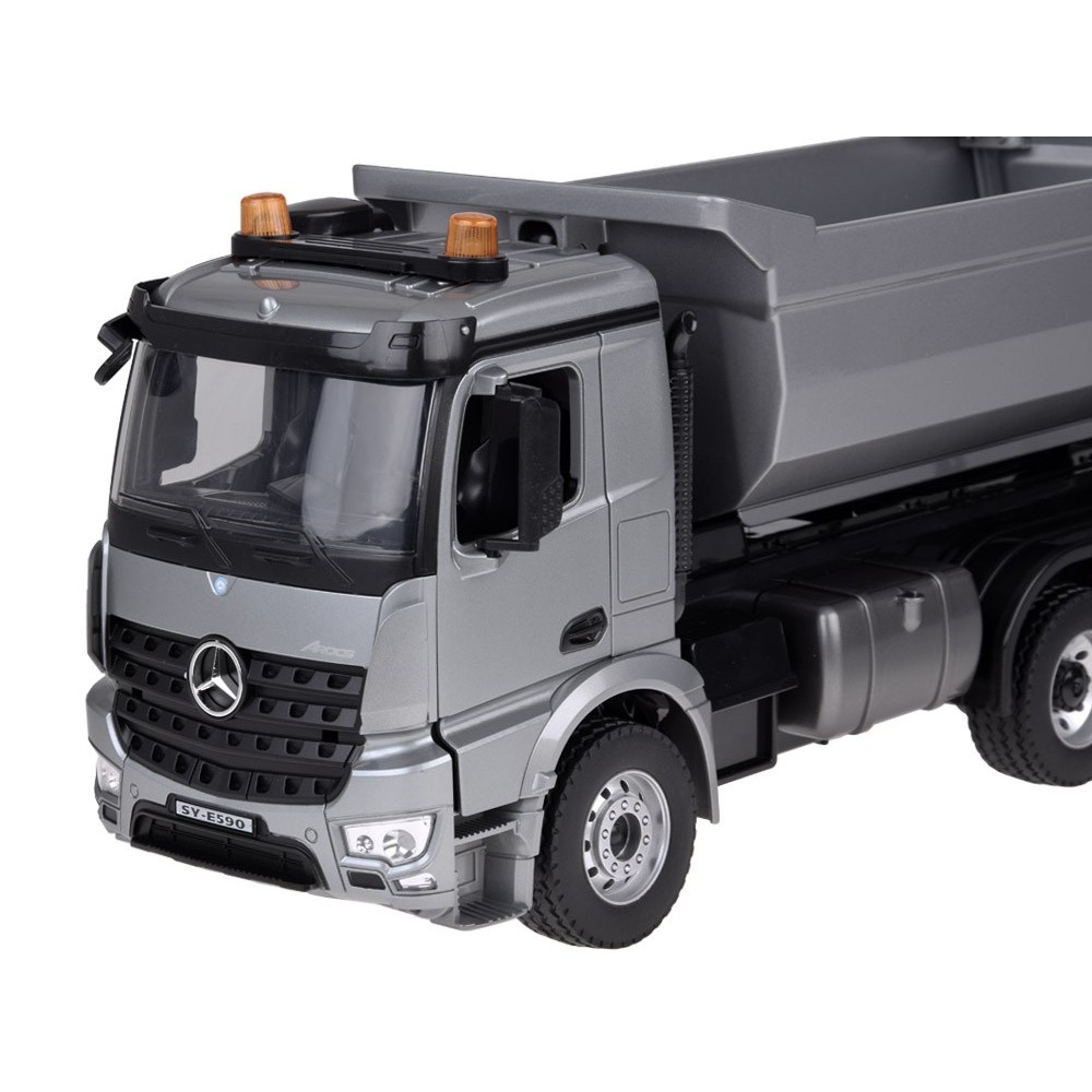 Double Eagle RC Kovové Nákladné Auto Mercedes Arocs s vyklápacou vlečkou na diaľkové ovládanie, so svetlom a zvukom 1:20 + USB n