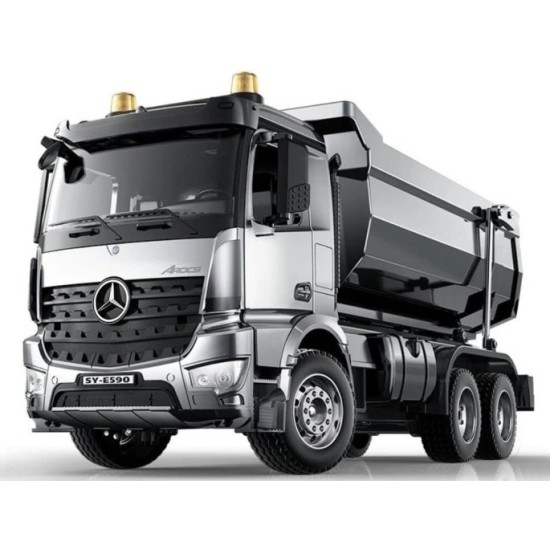 Double Eagle RC Kovové Nákladné Auto Mercedes Arocs s vyklápacou vlečkou na diaľkové ovládanie, so svetlom a zvukom 1:20 + USB n
