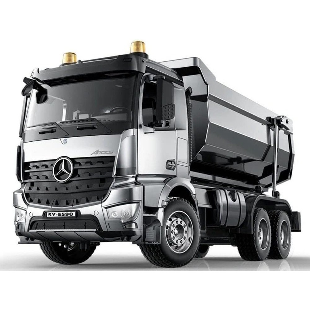 Double Eagle RC Kovové Nákladné Auto Mercedes Arocs s vyklápacou vlečkou na diaľkové ovládanie, so svetlom a zvukom 1:20 + USB n