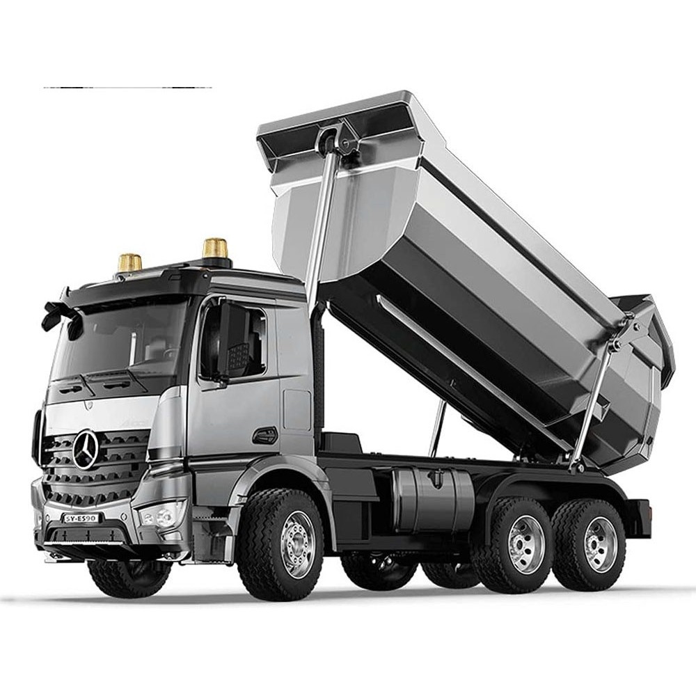 Double Eagle RC Kovové Nákladné Auto Mercedes Arocs s vyklápacou vlečkou na diaľkové ovládanie, so svetlom a zvukom 1:20 + USB n
