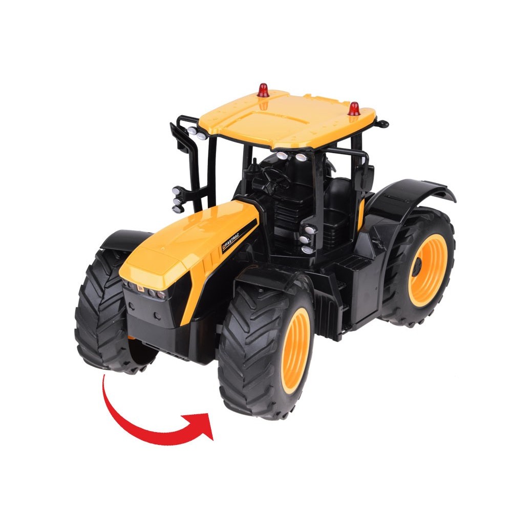 JOKO RC Traktor JCB s vlečkou 1:16 na diaľkové ovládanie so svetlom a zvukom 69cm, žltý