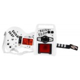 JOKO Elektrická gitara + mikrofón + statív + kombo sada 3v1, biela