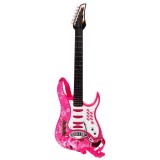 JOKO Sada Elektrická Gitara s Kombom a mikrofónom + nastaviteľný stojan, ružová