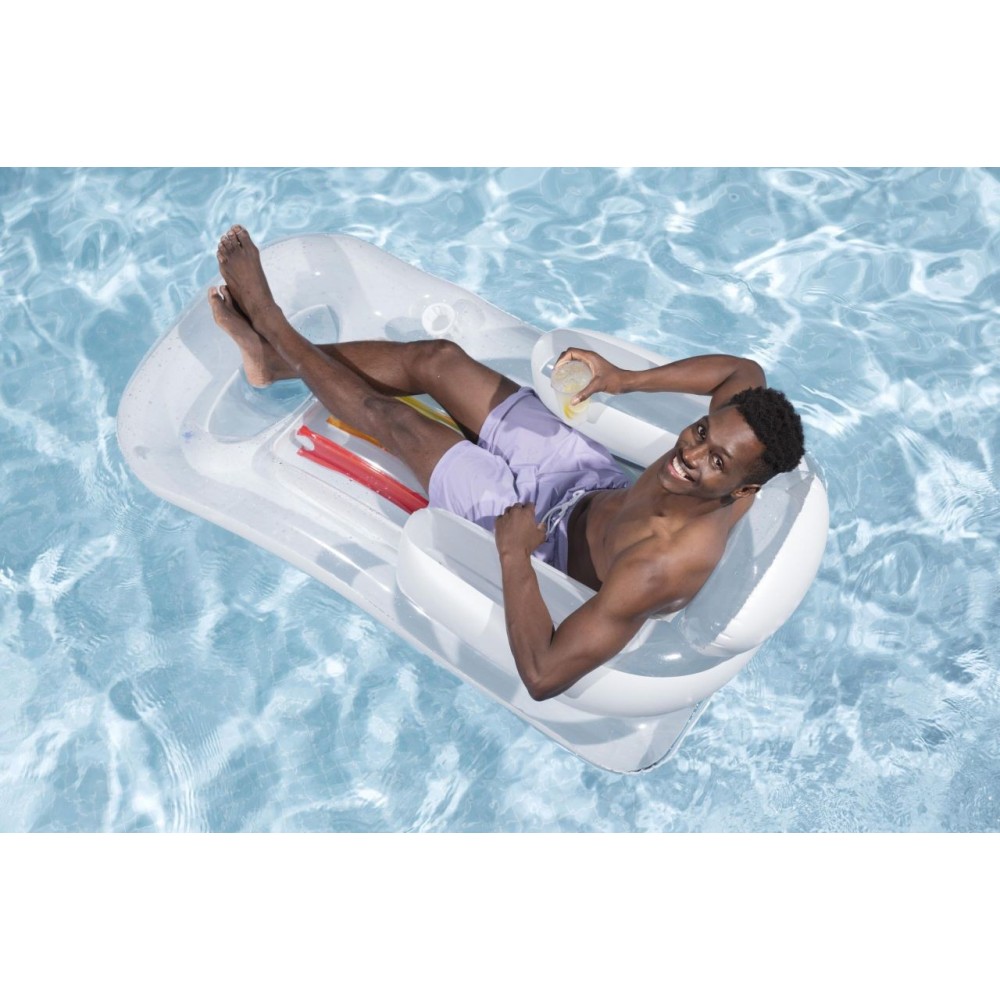 Bestway 43028 Nafukovací matrac, nafukovacie lehátko 157 x 89 cm , strieborný