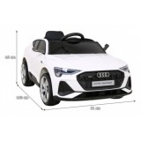 JOKO Elektrické autíčko AUDI E-Tron Sportback 4x4, penové kolesá, kožené sedadlo, biele