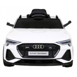 JOKO Elektrické autíčko AUDI E-Tron Sportback 4x4, penové kolesá, kožené sedadlo, biele