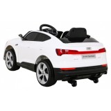 JOKO Elektrické autíčko AUDI E-Tron Sportback 4x4, penové kolesá, kožené sedadlo, biele