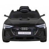 JOKO Elektrické autíčko AUDI E-Tron Sportback 4x4, penové kolesá, kožené sedadlo, čierne