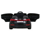 JOKO Elektrické autíčko AUDI E-Tron Sportback 4x4, penové kolesá, kožené sedadlo, čierne