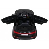 JOKO Elektrické autíčko AUDI E-Tron Sportback 4x4, penové kolesá, kožené sedadlo, čierne