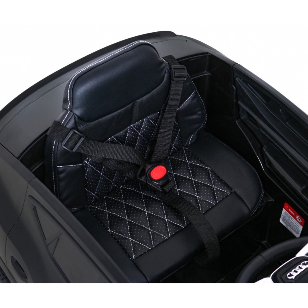 JOKO Elektrické autíčko AUDI E-Tron Sportback 4x4, penové kolesá, kožené sedadlo, čierne