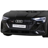 JOKO Elektrické autíčko AUDI E-Tron Sportback 4x4, penové kolesá, kožené sedadlo, čierne