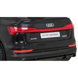 JOKO Elektrické autíčko AUDI E-Tron Sportback 4x4, penové kolesá, kožené sedadlo, čierne
