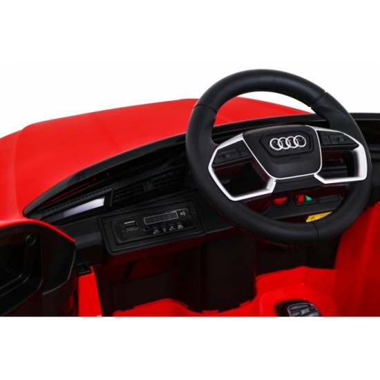 JOKO Elektrické autíčko AUDI E-Tron Sportback 4x4, penové kolesá, kožené sedadlo,
