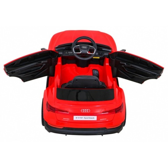JOKO Elektrické autíčko AUDI E-Tron Sportback 4x4, penové kolesá, kožené sedadlo,