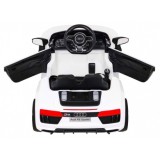 JOKO Elektrické autíčko AUDI R8, penové kolesá, kožené sedadlo, biele