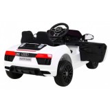 JOKO Elektrické autíčko AUDI R8, penové kolesá, kožené sedadlo, biele