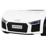JOKO Elektrické autíčko AUDI R8, penové kolesá, kožené sedadlo, biele