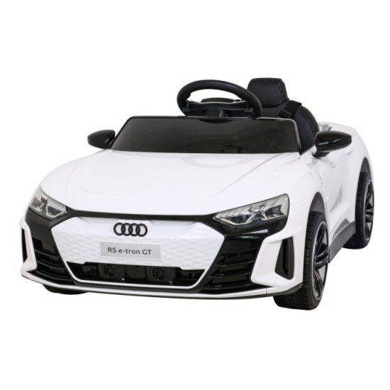 JOKO Elektrické autíčko Audi RS E-Tron GT 4x4, penové kolesá, kožené sedadlo, biele