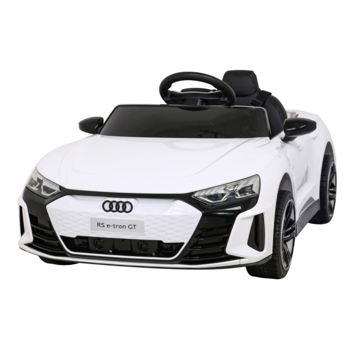 JOKO Elektrické autíčko Audi RS E-Tron GT 4x4, penové kolesá, kožené sedadlo, biele