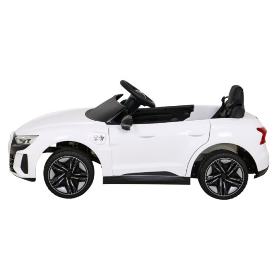 JOKO Elektrické autíčko Audi RS E-Tron GT 4x4, penové kolesá, kožené sedadlo, biele