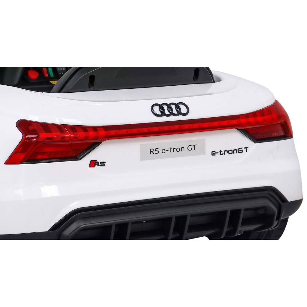JOKO Elektrické autíčko Audi RS E-Tron GT 4x4, penové kolesá, kožené sedadlo, biele