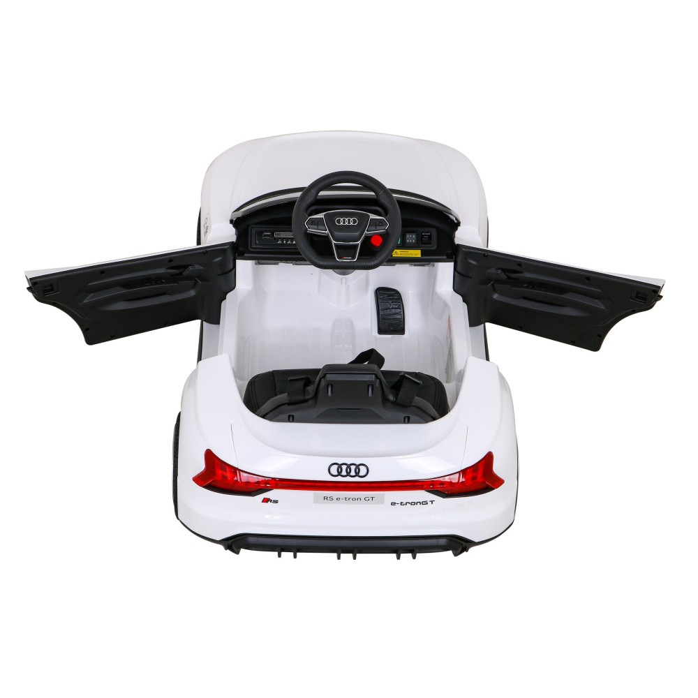 JOKO Elektrické autíčko Audi RS E-Tron GT 4x4, penové kolesá, kožené sedadlo, biele