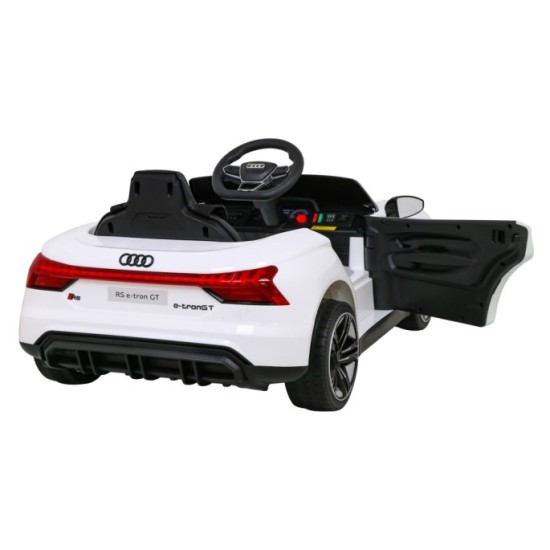 JOKO Elektrické autíčko Audi RS E-Tron GT 4x4, penové kolesá, kožené sedadlo, biele