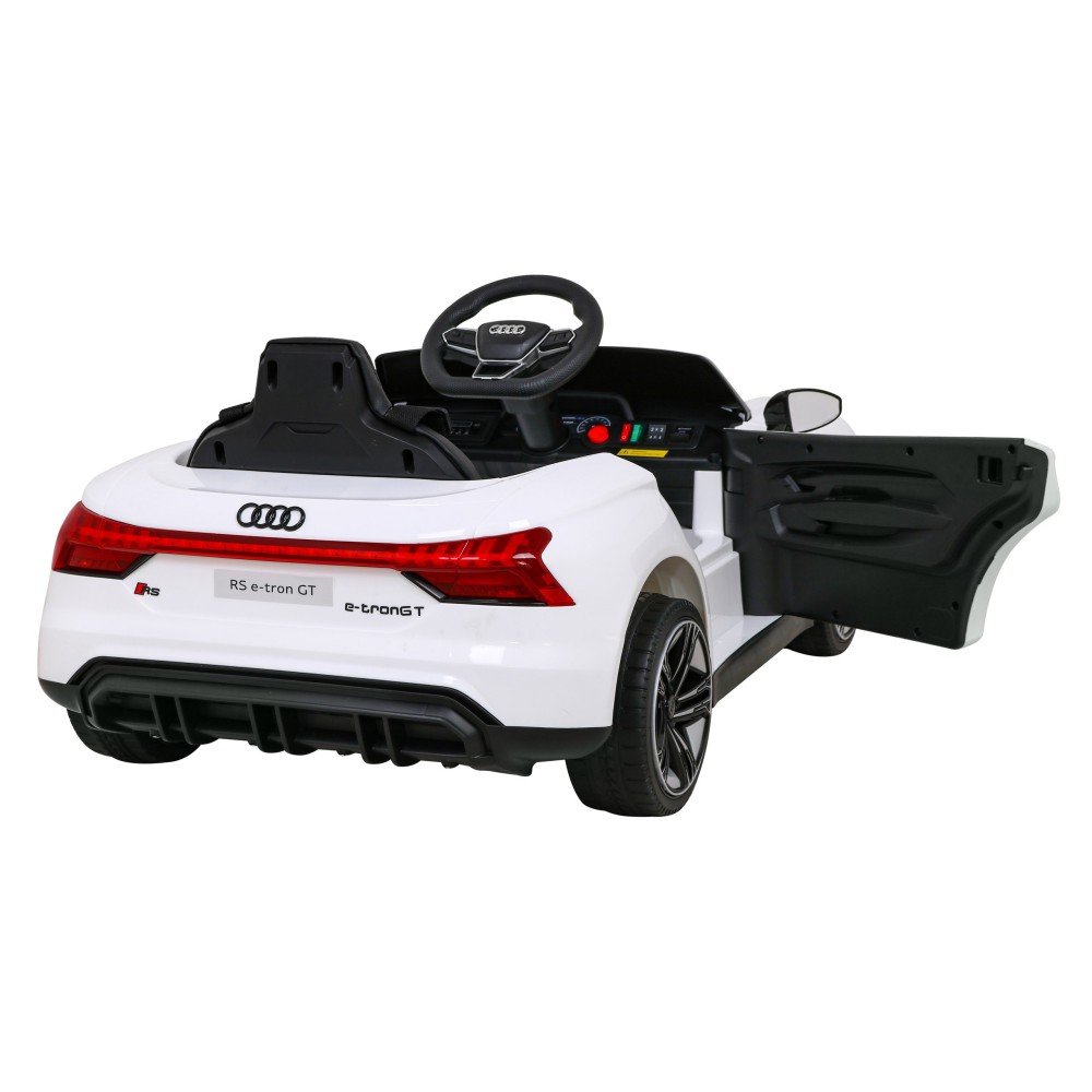 JOKO Elektrické autíčko Audi RS E-Tron GT 4x4, penové kolesá, kožené sedadlo, biele