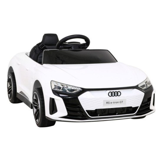 JOKO Elektrické autíčko Audi RS E-Tron GT 4x4, penové kolesá, kožené sedadlo, biele