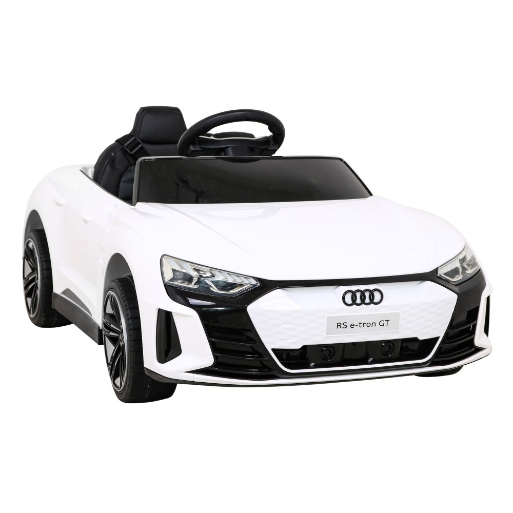 JOKO Elektrické autíčko Audi RS E-Tron GT 4x4, penové kolesá, kožené sedadlo, biele