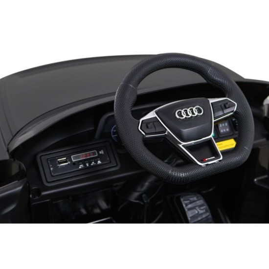 JOKO Elektrické autíčko Audi RS E-Tron GT 4x4, penové kolesá, kožené sedadlo, čierne