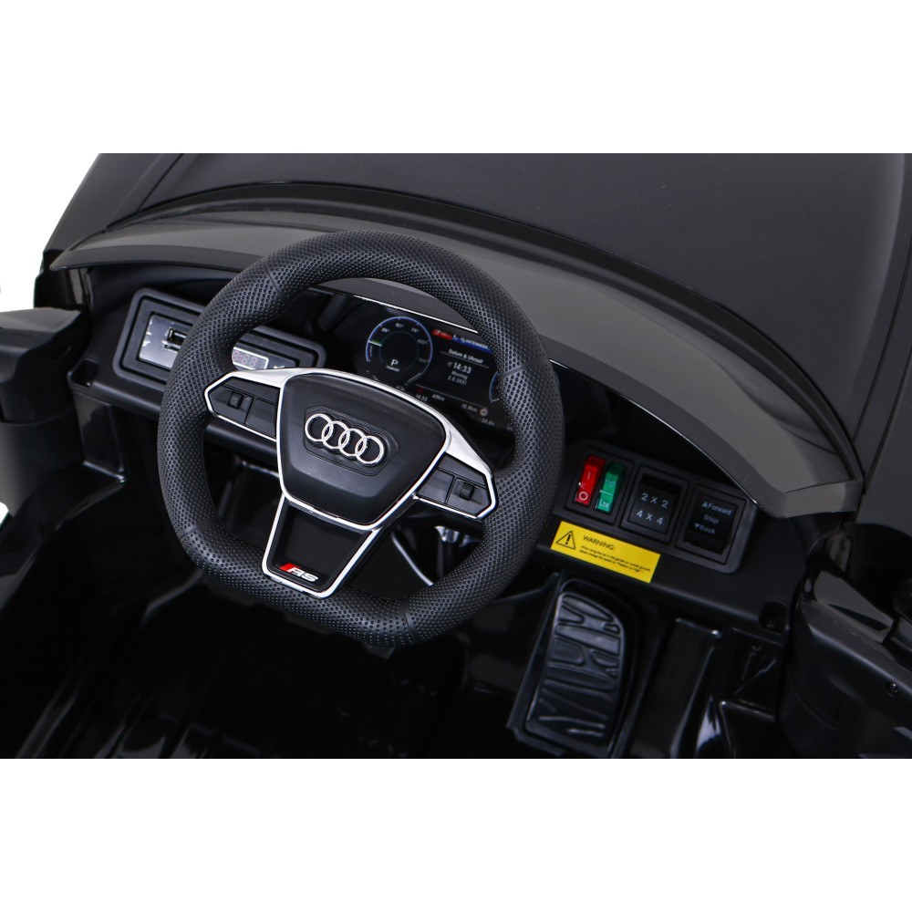 JOKO Elektrické autíčko Audi RS E-Tron GT 4x4, penové kolesá, kožené sedadlo, čierne