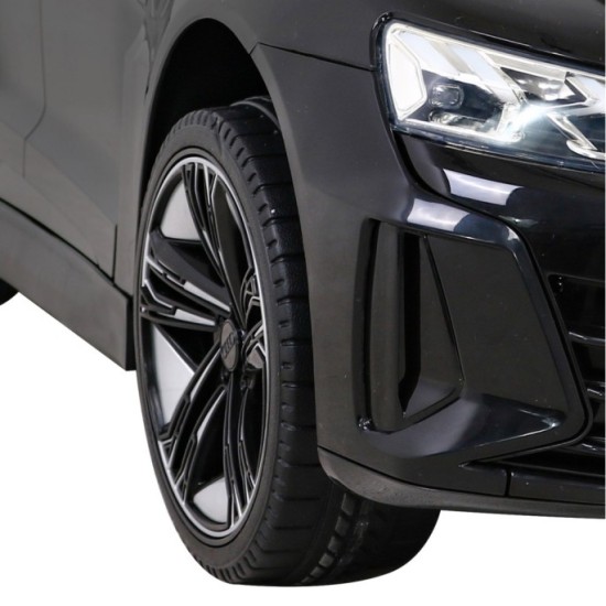 JOKO Elektrické autíčko Audi RS E-Tron GT 4x4, penové kolesá, kožené sedadlo, čierne