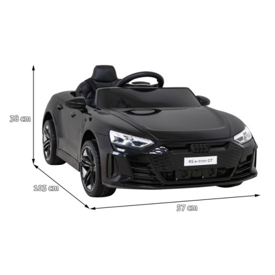 JOKO Elektrické autíčko Audi RS E-Tron GT 4x4, penové kolesá, kožené sedadlo, čierne