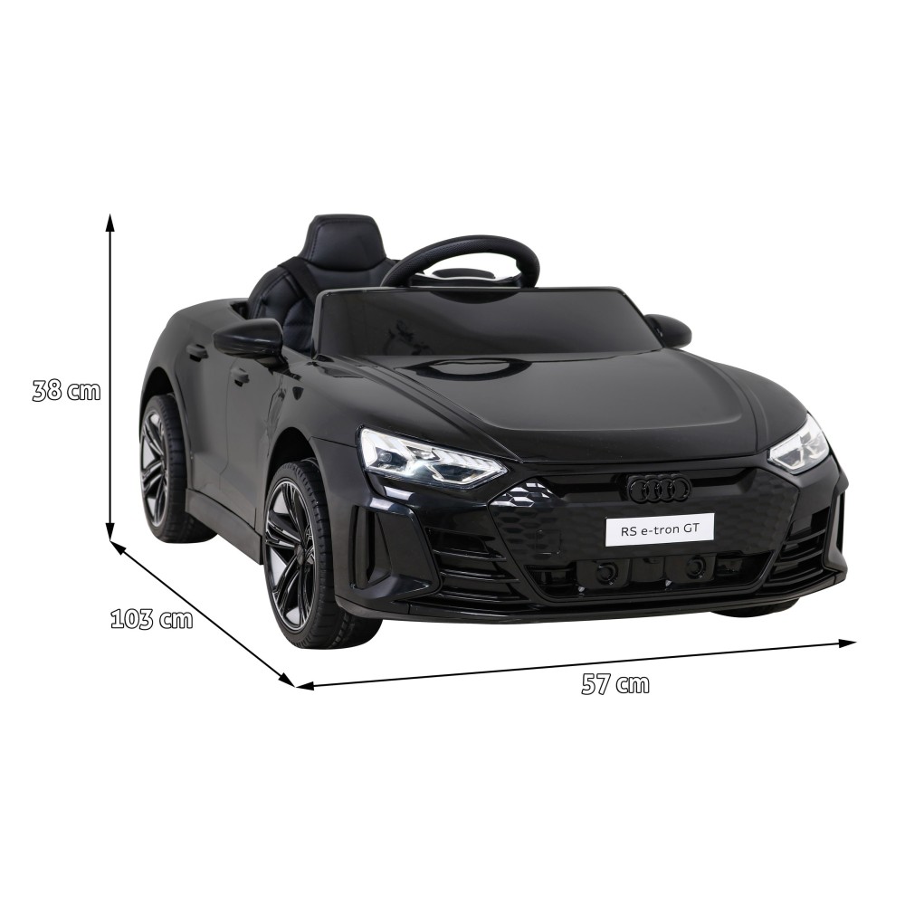 JOKO Elektrické autíčko Audi RS E-Tron GT 4x4, penové kolesá, kožené sedadlo, čierne