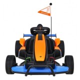 JOKO Elektrická Formula, motokára McLaren Drift, nosnosť 60kg, 2x150W, 24V, penové kolesá, oranžovo-modrá