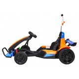JOKO Elektrická Formula, motokára McLaren Drift, nosnosť 60kg, 2x150W, 24V, penové kolesá, oranžovo-modrá