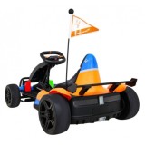JOKO Elektrická Formula, motokára McLaren Drift, nosnosť 60kg, 2x150W, 24V, penové kolesá, oranžovo-modrá