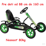 DINO Cars Šľapacia Motokára Speedy BF1, pre deti do 160 cm, nosnosť 80kg, nafukovacie kolesá, čierno-zelená