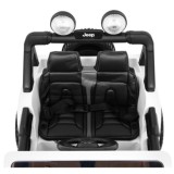 JOKO Elektrické autíčko JEEP Wrangler Rubicon 4x4, penové kolesá, kožené sedadlo, FM rádio, biele