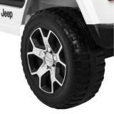 JOKO Elektrické autíčko JEEP Wrangler Rubicon 4x4, penové kolesá, kožené sedadlo, FM rádio, biele