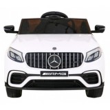 JOKO Elektrické autíčko Mercedes Benz GLC63S 4x4, penové kolesá, kožené sedadlo, biele