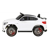 JOKO Elektrické autíčko Mercedes Benz GLC63S 4x4, penové kolesá, kožené sedadlo, biele