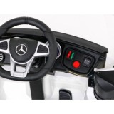 JOKO Elektrické autíčko Mercedes Benz GLC63S 4x4, penové kolesá, kožené sedadlo, biele