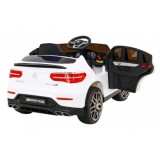 JOKO Elektrické autíčko Mercedes Benz GLC63S 4x4, penové kolesá, kožené sedadlo, biele
