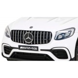 JOKO Elektrické autíčko Mercedes Benz GLC63S 4x4, penové kolesá, kožené sedadlo, biele