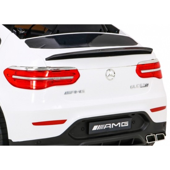 JOKO Elektrické autíčko Mercedes Benz GLC63S 4x4, penové kolesá, kožené sedadlo, biele