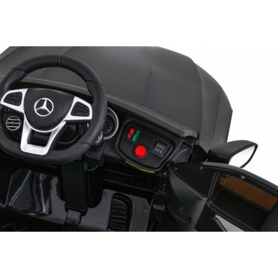 JOKO Elektrické autíčko Mercedes Benz GLC63S 4x4, penové kolesá, kožené sedadlo, čierne